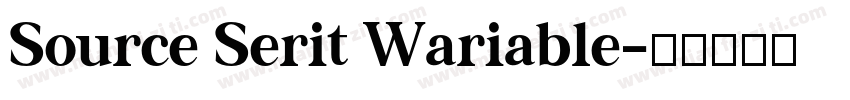 Source Serit Wariable字体转换
